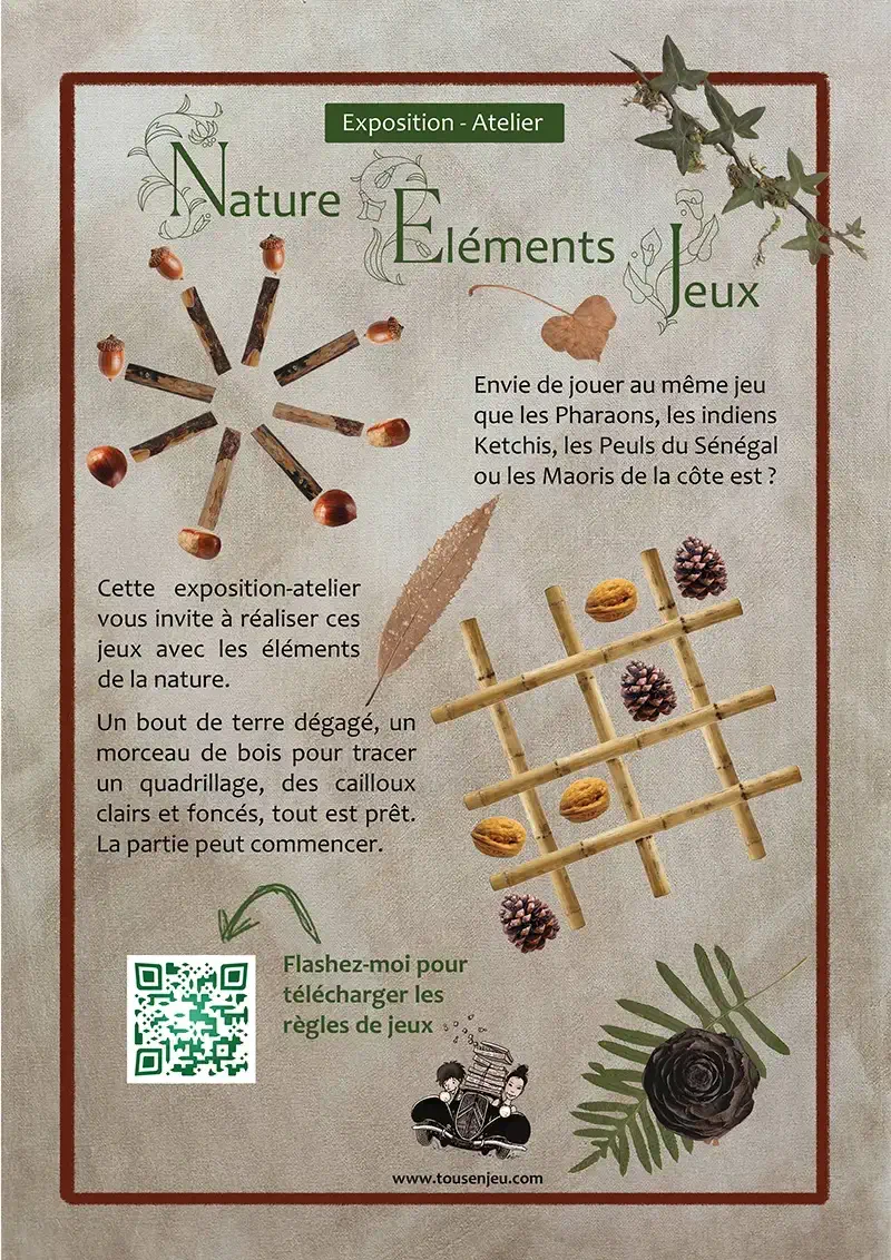 Affiche de l'exposition animation "Le Bal des Toupies" de Tous en Jeu