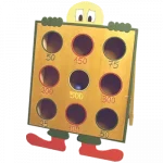 Grands jeux en bois de Tous en Jeu, Jeu du Clown. Jeu de lancer et d'adresse.