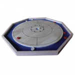 Grands jeux en bois de Tous en Jeu. Jeu d’estaminets et de fabrication artisanale par Marc Gianferrari de la société Terre et Bois. Crokinole est un jeu d'origine canadienne, il est apparu dans les années 1870. Il est issu de différents jeux, comme le "Carrom" (jeu indien), le "Shove a penny" (jeu anglais), le"Knipps brat" (jeu allemand). Le plus ancien plateau de Crokinole connu a été fabriqué par un artisan, Eckhardt Wettlaufer en 1876, dans le comté de Perth, Ontario, Canada. Le nom "Crokinole" dérive du mot "croquinole". , ce qui signifie "biscuit" (anglais britannique, "biscuit") en français québécois.