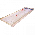 Yapuka Grands jeux en bois de Tous en Jeu, le Yapuka est un jeu d’inspirations diverses, inventé un soir pluvieux au fin fond du Limousin par Marc Gianferrari. Il s’agit de placer le plus près possible au bord du plateau ses palets : la zone de Yapuka. Une porte de bienvenue permet de récupérer un de ses palets si on éjecte un palet de l’adversaire mais aussi de récupérer un de ses palets si on passe par cette porte. La partie se joue en 11 points. Le Yapuka peut se jouer à deux ou en équipe. Une fois la partie terminée, on a qu’une envie, d’en faire une autre !